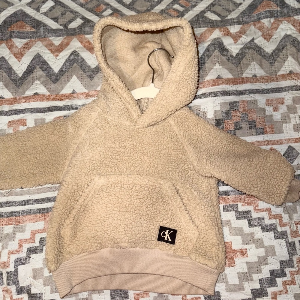 Calvin Klein Kids Beige Sherpa Hoodie